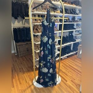 Flowered wedding guest or date dress
